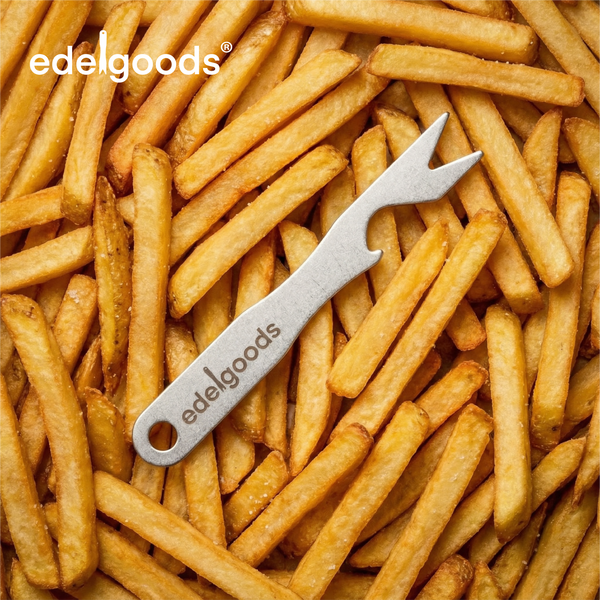 FORX® Pommesgabel aus Edelstahl mit Flaschenöffner
