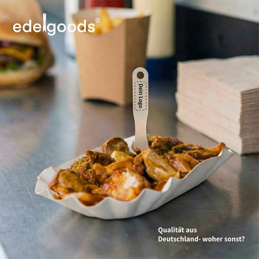 Currywurst mit edelsthal Pommesgabel
